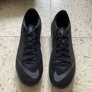 Nike kids black and silver Mercurial cleats